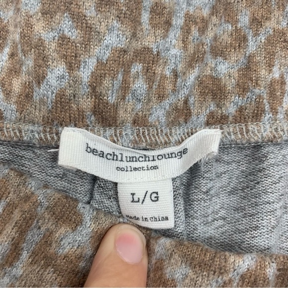 Beachlunchlounge Leopard Print Jogger Sweatpants Size Large - Picture 2 of 10